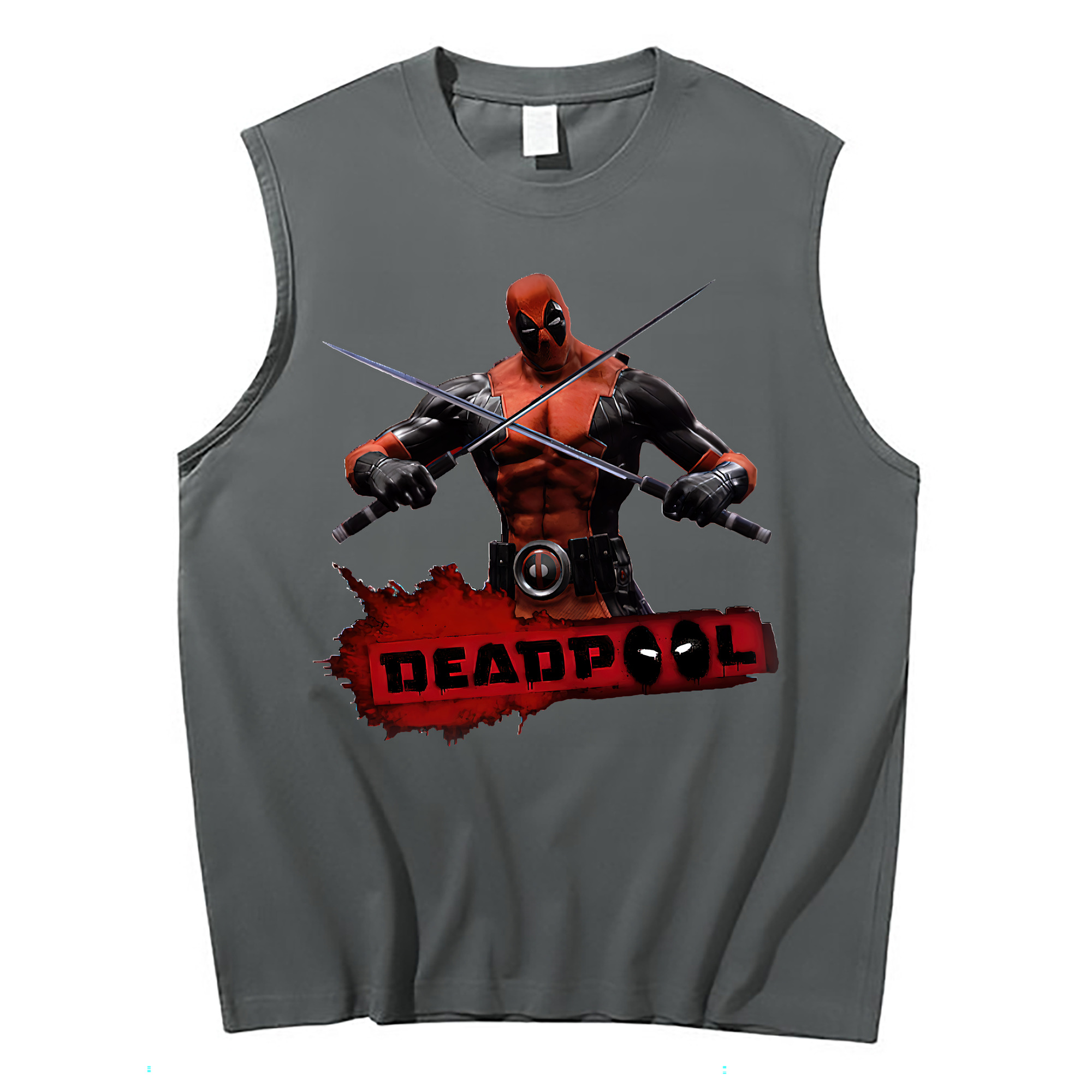 （画像用） Deadpool デッドプール コットン100％タンクトップ（フロントプリント）